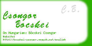 csongor bocskei business card