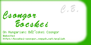 csongor bocskei business card